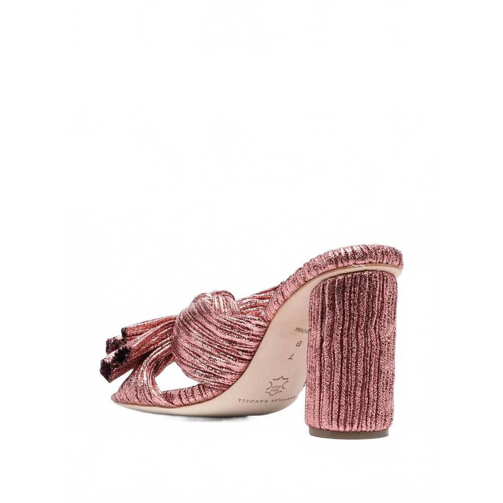 NEW LOEFFLER RANDALL women's penny knot heel sandal in pink - Picture 4 of 5